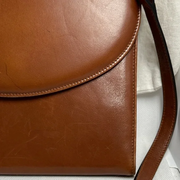 Salvatore Ferragamo Vintage Cognac Leather Flap Shoulder Crossbody Bag - Picture 5 of 16